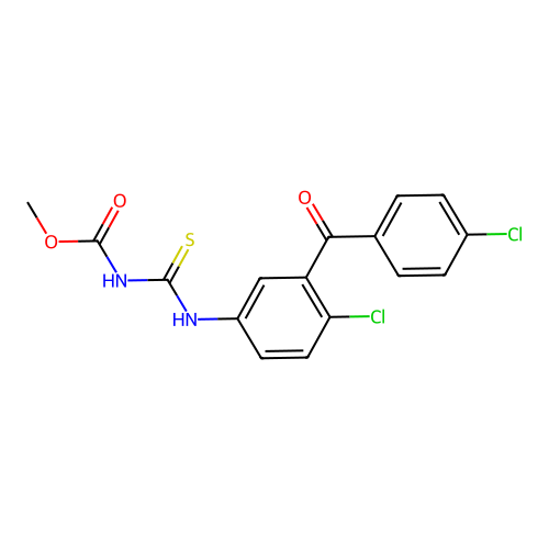 Methyl ({4-chloro-3-[(4-chlorophenyl)carbonyl]phenyl}carbamothioyl)carbamate structure