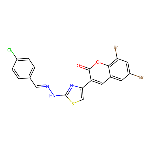 C19H10Br2ClN3O2S structure