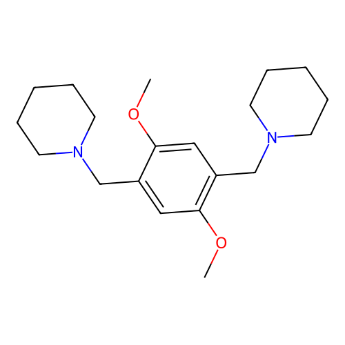 1,1'-((2,5-Dimethoxy-1,4-phenylene)bis(methylene))dipiperidine structure