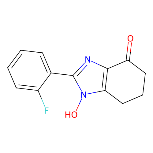 2-(2-fluorophenyl)-1-hydroxy-1,5,6,7-tetrahydro-4H-benzimidazol-4-one structure