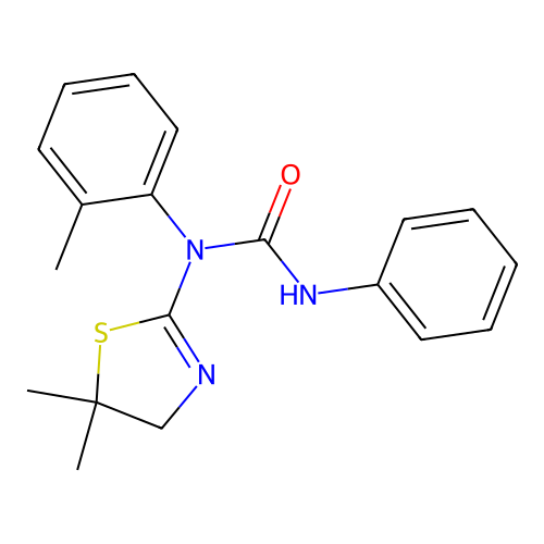 1-(5,5-Dimethyl-4,5-dihydro-1,3-thiazol-2-yl)-1-(2-methylphenyl)-3-phenylurea structure