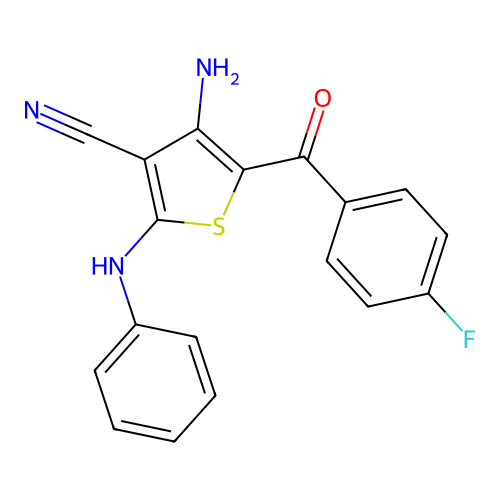 4-Amino-5-(4-fluoro-benzoyl)-2-phenylamino-thiophene-3-carbonitrile structure