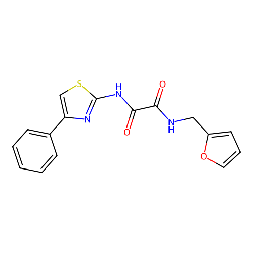 N-(furan-2-ylmethyl)-N'-(4-phenyl-1,3-thiazol-2-yl)ethanediamide structure