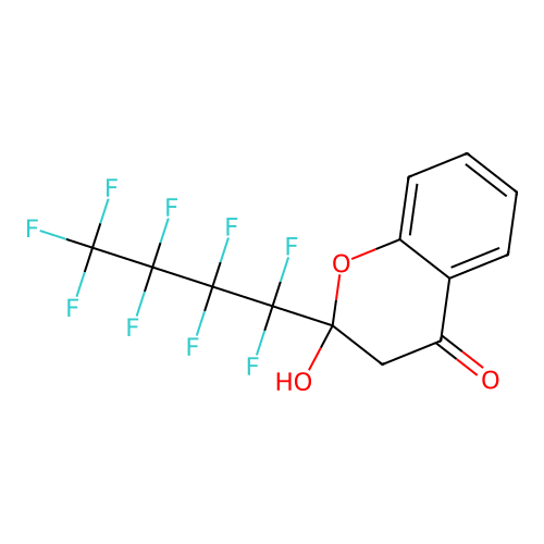 2-hydroxy-2-(nonafluorobutyl)-2,3-dihydro-4H-chromen-4-one structure