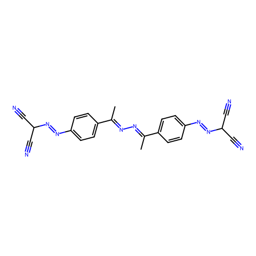 ((p-Acetylphenyl)azo)malononitrile azine structure
