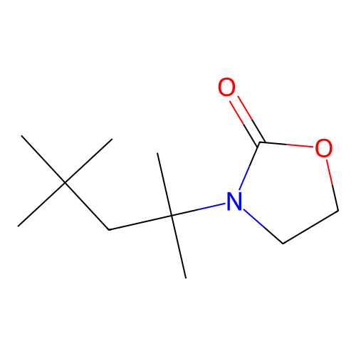 3-[1,1,3,3-Tetramethylbutyl]-2-oxazolidinone structure
