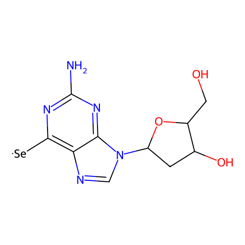 Guanosine, 2'-deoxy-6-seleno- structure