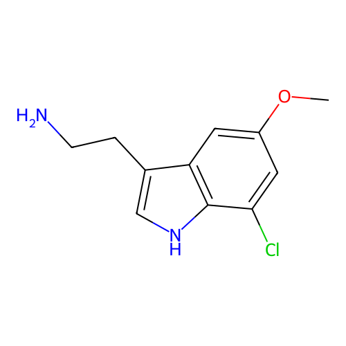 2-(7-chloro-5-methoxy-1H-indol-3-yl)ethanamine structure