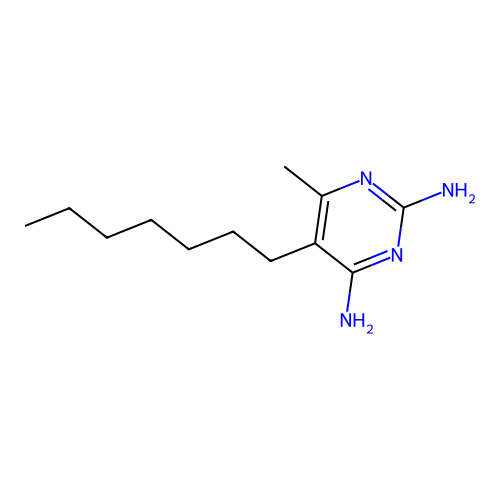 2,4-Diamino-5-(n-heptyl)-6-methylpyrimidine structure