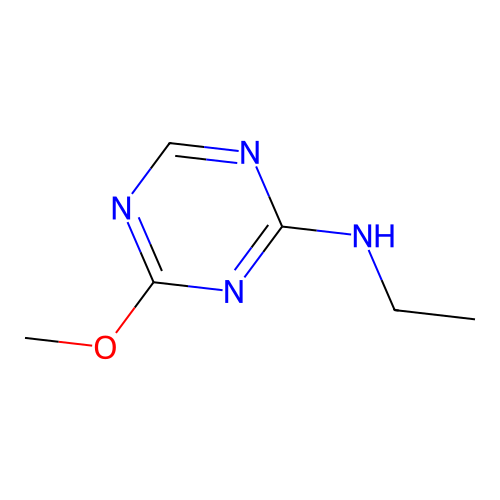 1,3,5-Triazin-2-amine, N-ethyl-4-methoxy- structure