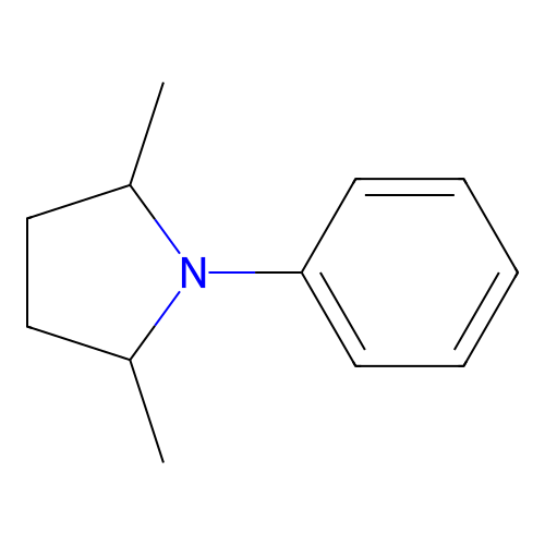 2,5-Dimethyl-1-phenylpyrrolidine structure