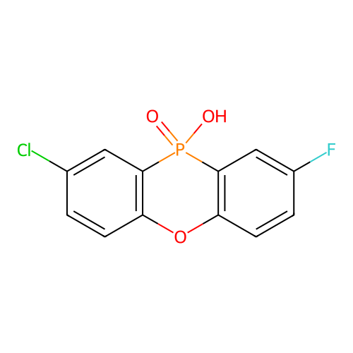 10H-Phenoxaphosphine, 2-chloro-8-fluoro-10-hydroxy-, 10-oxide structure
