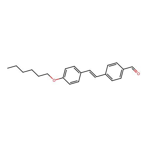 4-{2-[4-(Hexyloxy)phenyl]vinyl}benzaldehyde structure