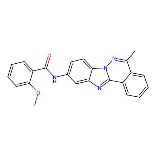 2-methoxy-N-(5-methylbenzimidazo[2,1-a]phthalazin-10-yl)benzamide structure