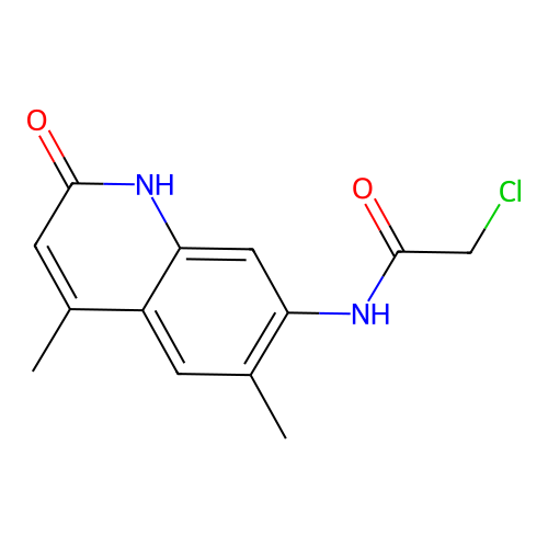 2-chloro-N-(4,6-dimethyl-2-oxo-1,2-dihydroquinolin-7-yl)acetamide structure