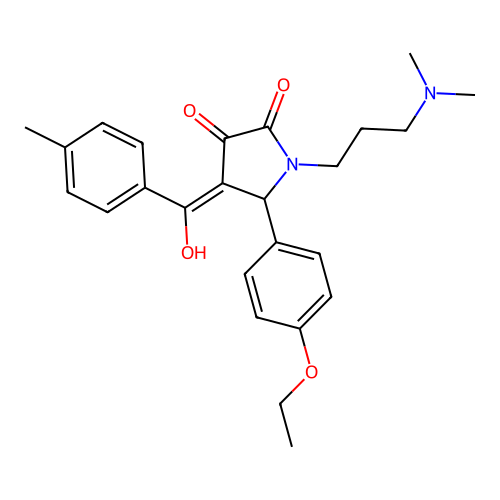 1-(3-(dimethylamino)propyl)-5-(4-ethoxyphenyl)-3-hydroxy-4-(4-methylbenzoyl)-1H-pyrrol-2(5H)-one structure