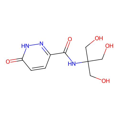 N-(1,3-dihydroxy-2-(hydroxymethyl)propan-2-yl)-6-oxo-1,6-dihydropyridazine-3-carboxamide structure