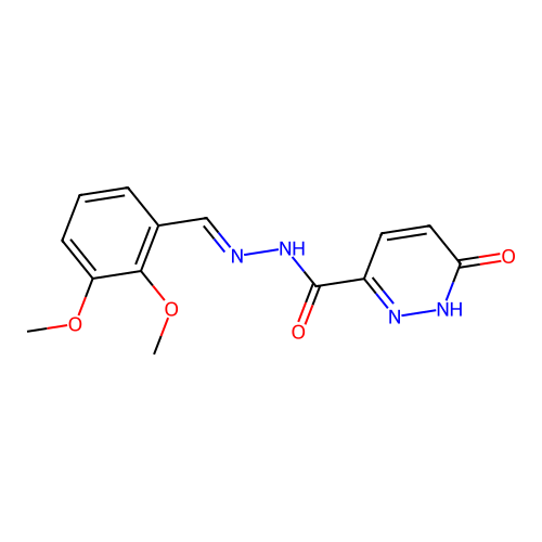 (E)-N'-(2,3-dimethoxybenzylidene)-6-oxo-1,6-dihydropyridazine-3-carbohydrazide structure