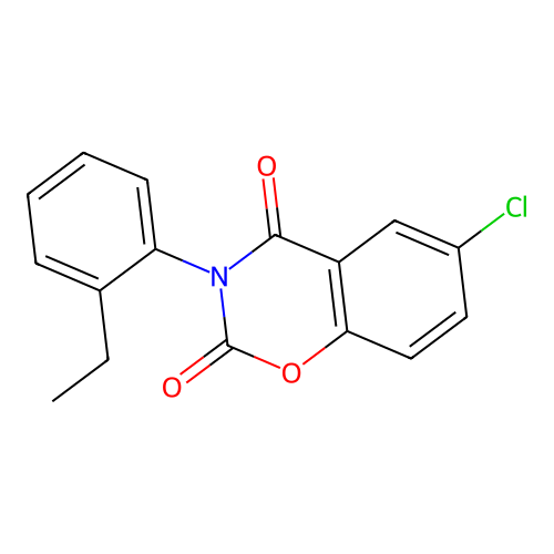 6-chloro-3-(2-ethylphenyl)-2H-1,3-benzoxazine-2,4(3H)-dione structure