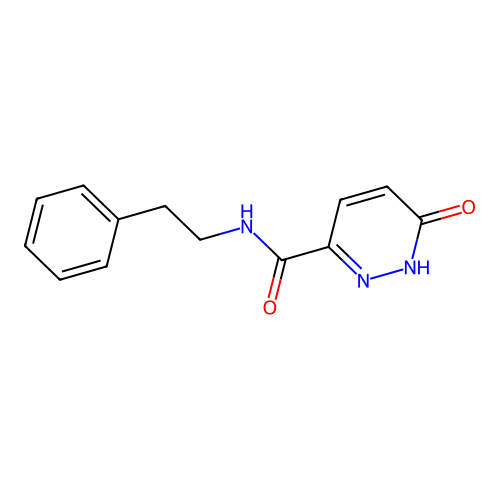 6-oxo-N-phenethyl-1,6-dihydropyridazine-3-carboxamide structure