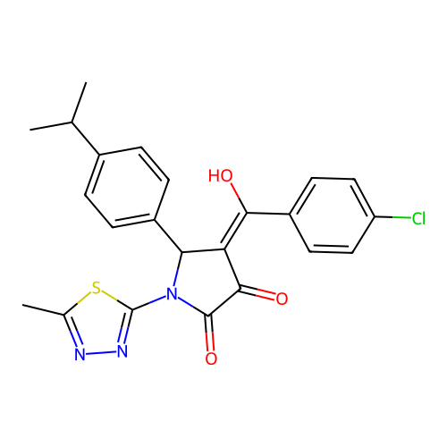 4-(4-Chlorobenzoyl)-3-hydroxy-5-(4-isopropylphenyl)-1-(5-methyl-1,3,4-thiadiazol-2-yl)-1H-pyrrol-2(5H)-one structure