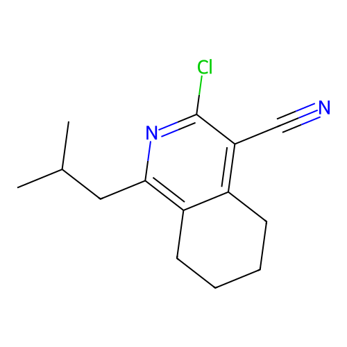 3-Chloro-1-(2-methylpropyl)-5,6,7,8-tetrahydroisoquinoline-4-carbonitrile structure