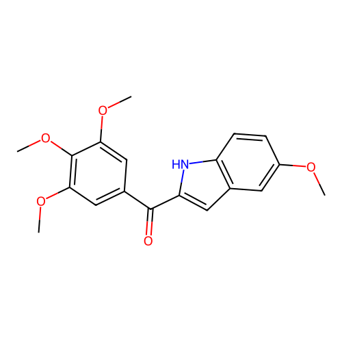 (5-methoxy-1H-indol-2-yl)-(3,4,5-trimethoxyphenyl)methanone structure