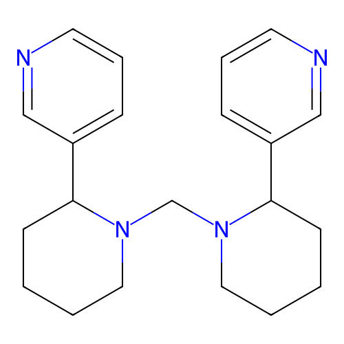 3-{1-[(2-(3-Pyridyl)piperidyl)methyl]-2-piperidyl}pyridine structure