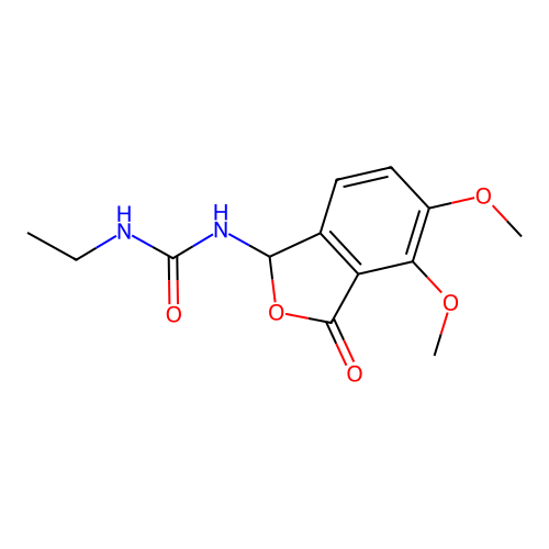 1-(4,5-Dimethoxy-3-oxo-1,3-dihydroisobenzofuran-1-yl)-3-ethylurea structure