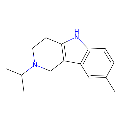 2-Isopropyl-8-methyl-2,3,4,5-tetrahydro-1H-pyrido[4,3-b]indole structure