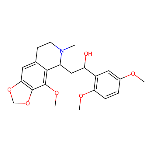 1-(2,5-dimethoxyphenyl)-2-(4-methoxy-6-methyl-5,6,7,8-tetrahydro-[1,3]dioxolo[4,5-g]isoquinolin-5-yl)ethanol structure