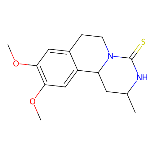 9,10-dimethoxy-2-methyl-1,2,3,6,7,11b-hexahydro-4h-pyrimido[6,1-a]isoquinoline-4-thione structure