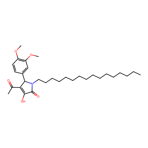 3-acetyl-2-(3,4-dimethoxyphenyl)-1-hexadecyl-4-hydroxy-2H-pyrrol-5-one structure