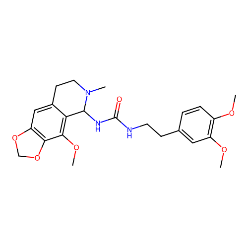 1-(3,4-dimethoxyphenethyl)-3-(4-methoxy-6-methyl-5,6,7,8-tetrahydro-[1,3]dioxolo[4,5-g]isoquinolin-5-yl)urea structure