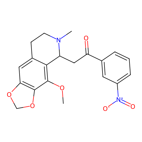 2-(4-methoxy-6-methyl-5,6,7,8-tetrahydro-[1,3]dioxolo[4,5-g]isoquinolin-5-yl)-1-(3-nitrophenyl)ethanone structure