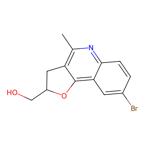 (8-Bromo-4-methyl-2,3-dihydrofuro[3,2-c]quinolin-2-yl)methanol structure