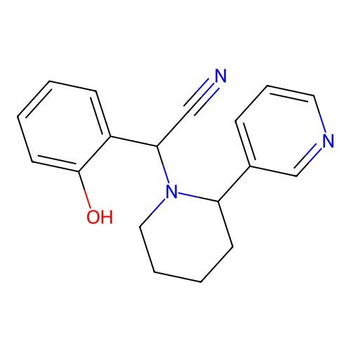 (2-Hydroxyphenyl)[2-(pyridin-3-yl)piperidin-1-yl]acetonitrile structure
