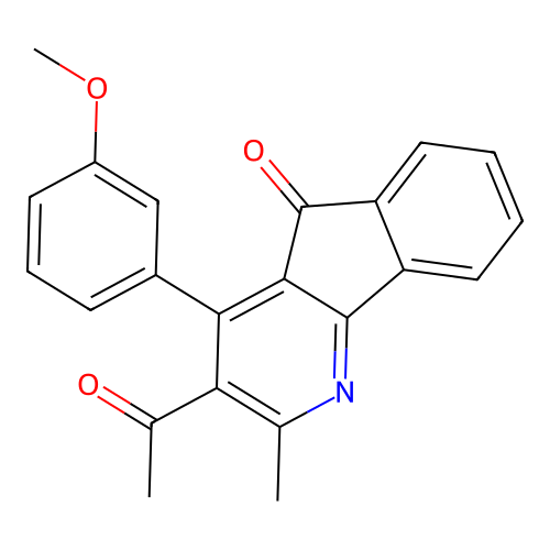 3-acetyl-4-(3-methoxyphenyl)-2-methyl-5H-indeno[1,2-b]pyridin-5-one structure