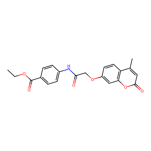 ethyl 4-(2-((4-methyl-2-oxo-2H-chromen-7-yl)oxy)acetamido)benzoate structure