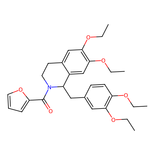 (1-(3,4-diethoxybenzyl)-6,7-diethoxy-3,4-dihydroisoquinolin-2(1H)-yl)(furan-2-yl)methanone structure