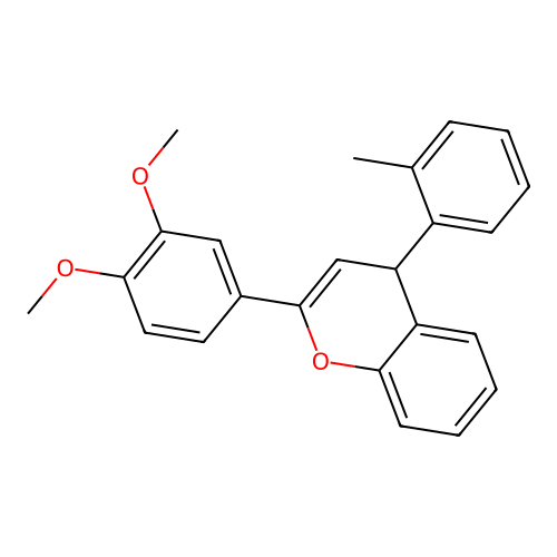2-(3,4-dimethoxyphenyl)-4-(2-methylphenyl)-4H-chromene structure