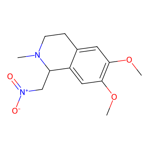 6,7-Dimethoxy-2-methyl-1-(nitromethyl)-1,2,3,4-tetrahydroisoquinoline structure