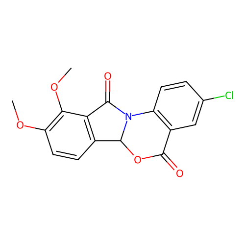 3-chloro-9,10-dimethoxy-5H-isoindolo[2,1-a][3,1]benzoxazine-5,11(6aH)-dione structure