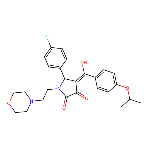 5-(4-fluorophenyl)-3-hydroxy-1-[2-(morpholin-4-yl)ethyl]-4-[4-(propan-2-yloxy)benzoyl]-2,5-dihydro-1H-pyrrol-2-one structure