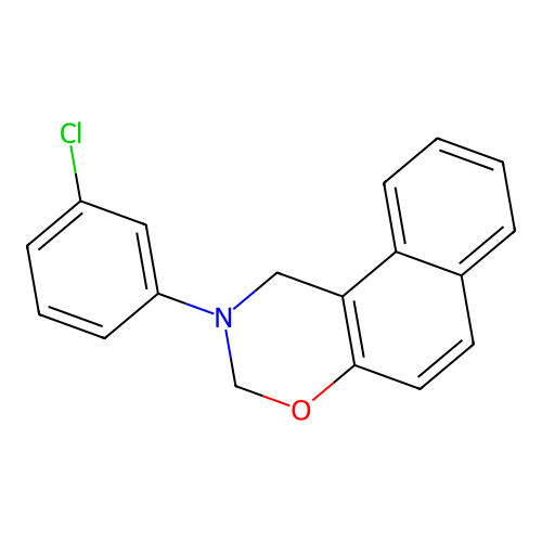2-(3-chlorophenyl)-2,3-dihydro-1H-naphtho[1,2-e][1,3]oxazine structure
