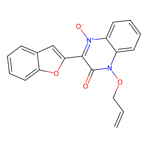 3-(1-Benzofuran-2-yl)-4-oxido-1-prop-2-enoxyquinoxalin-4-ium-2-one structure