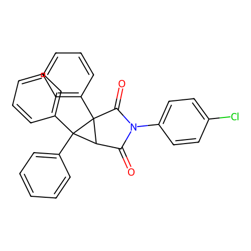 3-(4-Chlorophenyl)-1,6,6-triphenyl-3-azabicyclo[3.1.0]hexane-2,4-dione structure