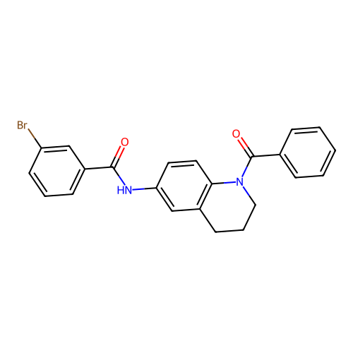 N-(1-benzoyl-1,2,3,4-tetrahydroquinolin-6-yl)-3-bromobenzamide structure