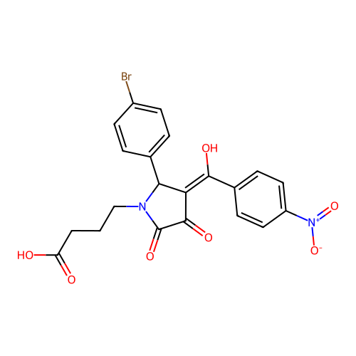 C21H17BrN2O7 structure