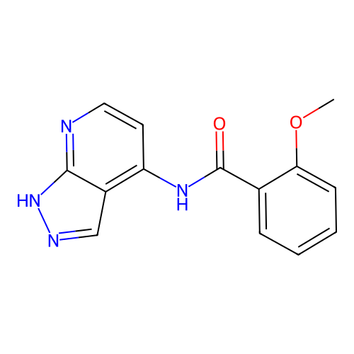 2-methoxy-N-(1H-pyrazolo[3,4-b]pyridin-4-yl)benzamide structure